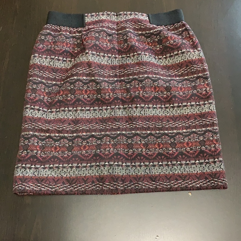 J.jill patterned skirt with elastic side - Picture 7 of 11